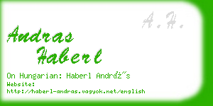 andras haberl business card